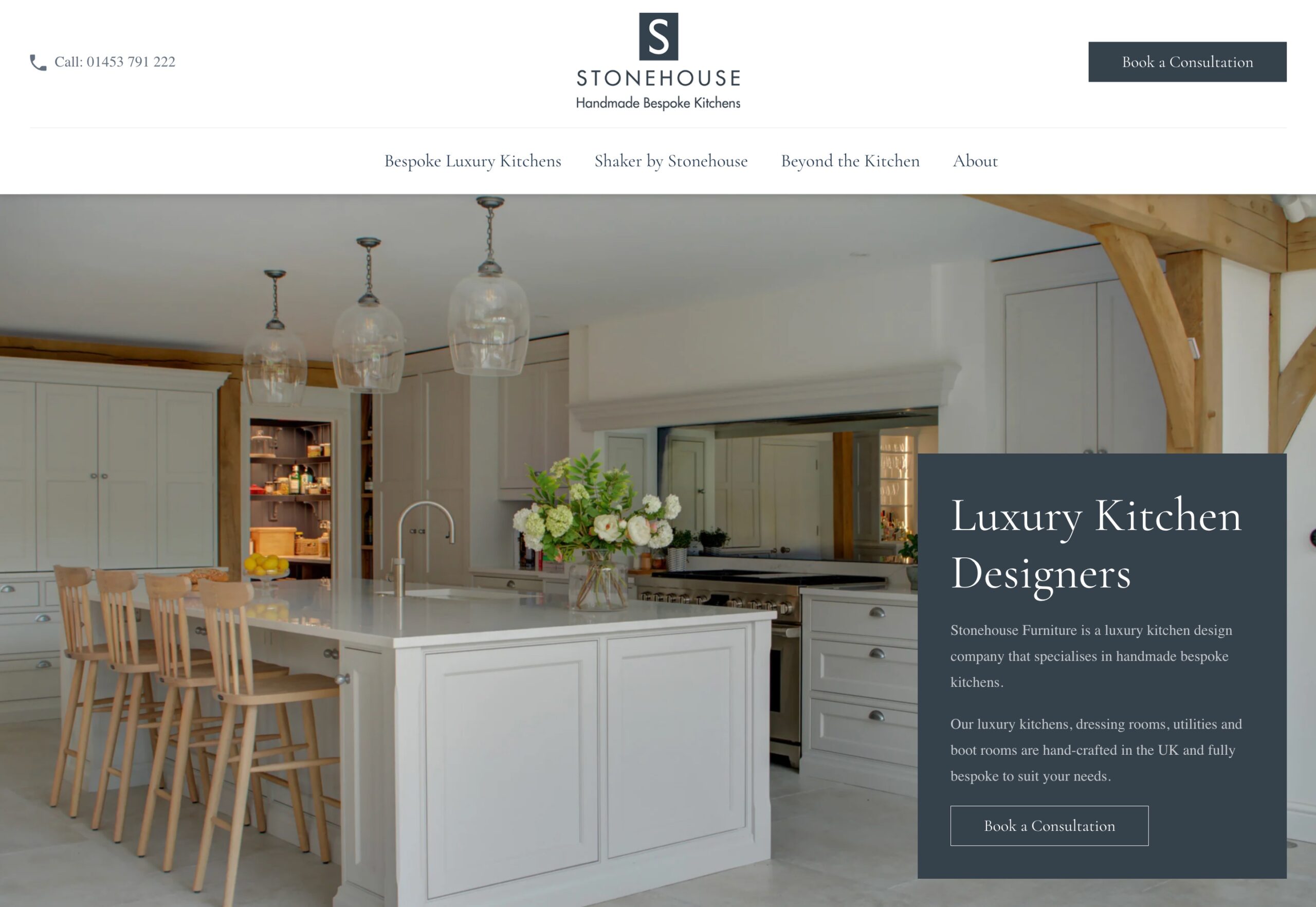Stonehouse Furniture Bespoke Kitchens website